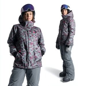 Core Powder Room Snowboard‎ Jacket Women's M Waterproof Insulated Leopard Print